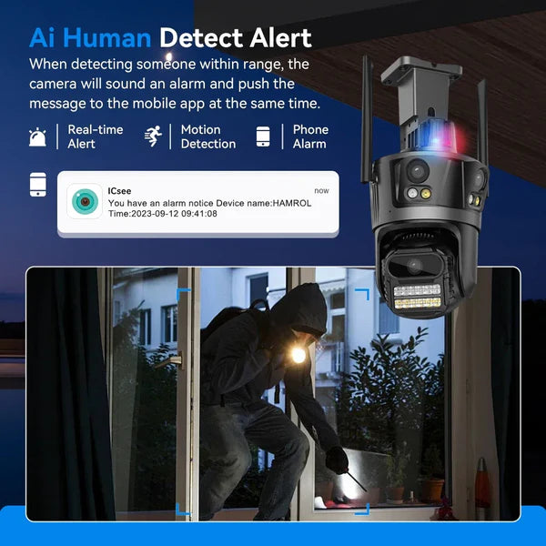 📸 P12‑SP3 Wi‑Fi Trostruka Kamera – Sigurnost u Svakom Uglu! 🌟