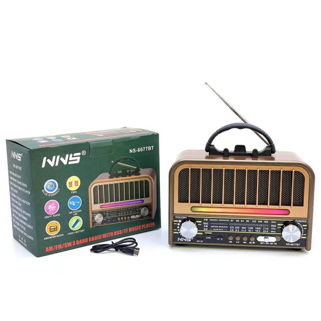 📻 Retro Radio NS-6677BT – Bezvremenski stil uz savremene funkcije